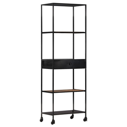 vidaXL Libreria 60x35x180 cm in Legno di Mango Grezzo e Ferro