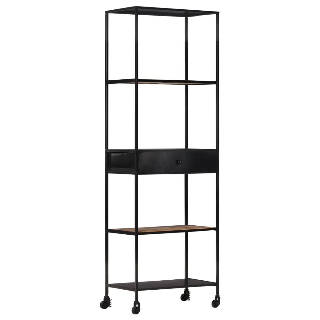 vidaXL Libreria 60x35x180 cm in Legno di Mango Grezzo e Ferro