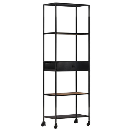 vidaXL Libreria 60x35x180 cm in Legno di Mango Grezzo e Ferro