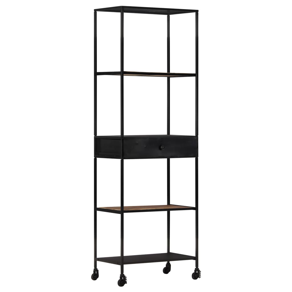 vidaXL Libreria 60x35x180 cm in Legno di Mango Grezzo e Ferro