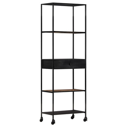 vidaXL Libreria 60x35x180 cm in Legno di Mango Grezzo e Ferro