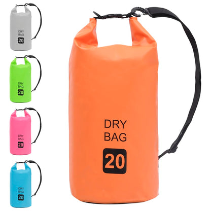 vidaXL Borsa Impermeabile Arancione 20 L in PVC
