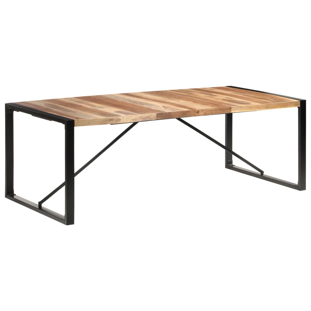 vidaXL Tavolo da Pranzo 220x100x75 cm in Legno Massello