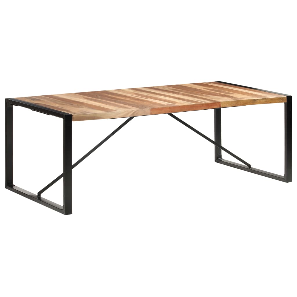 vidaXL Tavolo da Pranzo 220x100x75 cm in Legno Massello