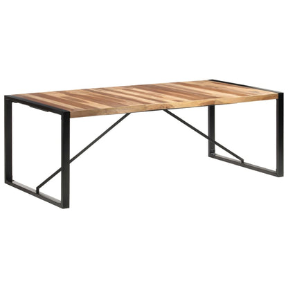 vidaXL Tavolo da Pranzo 220x100x75 cm in Legno Massello