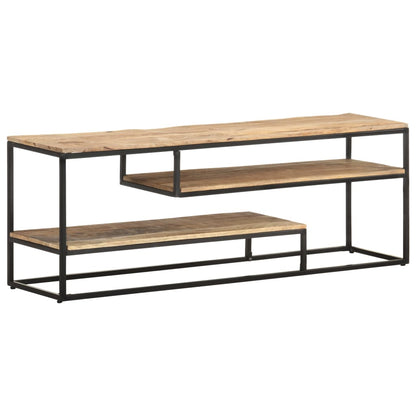 vidaXL Mobile Porta TV 130x30x45 cm in Legno Massello di Mango Grezzo