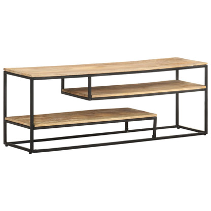 vidaXL Mobile Porta TV 130x30x45 cm in Legno Massello di Mango Grezzo
