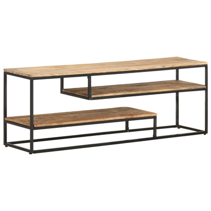 vidaXL Mobile Porta TV 130x30x45 cm in Legno Massello di Mango Grezzo