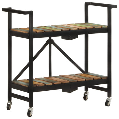 vidaXL Carrello da Cucina 87x36x81 cm in Legno Massello di Recupero