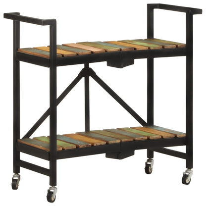 vidaXL Carrello da Cucina 87x36x81 cm in Legno Massello di Recupero