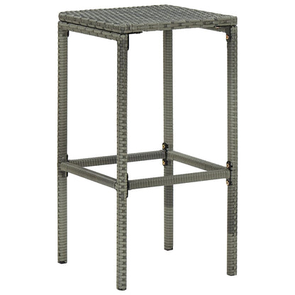 vidaXL Sgabelli da Bar con Cuscini 6 pz Grigi in Polyrattan