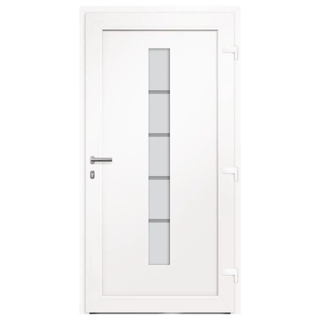 vidaXL Porta d'Ingresso in Alluminio e PVC Antracite 100x200 cm VIDAXL