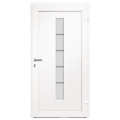 vidaXL Porta d'Ingresso in Alluminio e PVC Antracite 100x200 cm VIDAXL