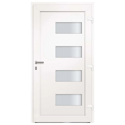 vidaXL Porta d'Ingresso in Alluminio e PVC Antracite 100x210 cm VIDAXL