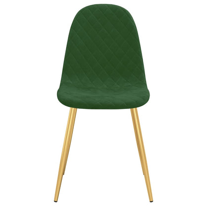 vidaXL Sedie da Pranzo 2 pz Verde Scuro in Velluto