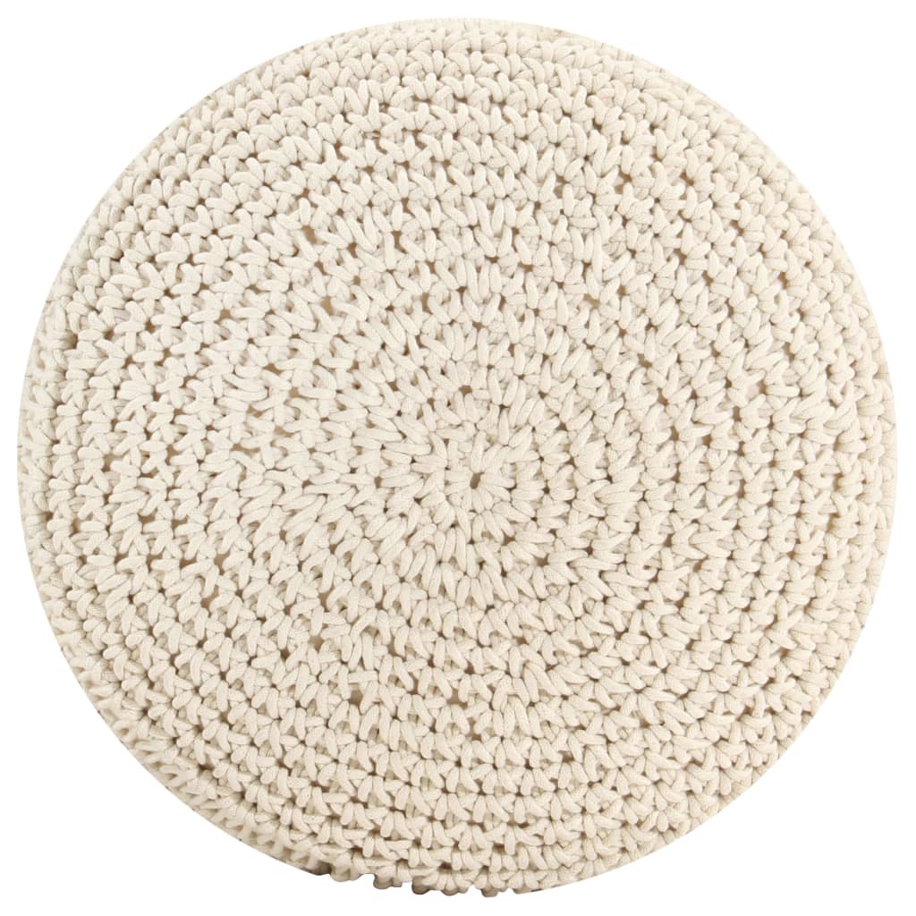 vidaXL Pouf Lavorato a Mano in Macramé 45x30 cm in Cotone