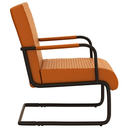 vidaXL Sedia a Sbalzo Marrone in Similpelle
