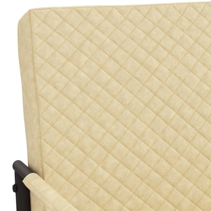 vidaXL Sedia a Sbalzo Crema in Similpelle