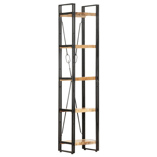 vidaXL Libreria a 5 Ripiani 40x30x180 cm in Legno Massello di Mango