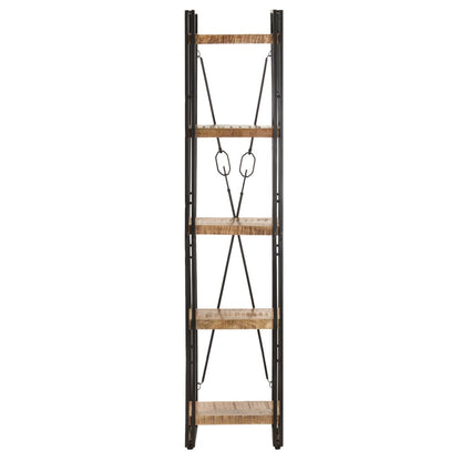 vidaXL Libreria a 5 Ripiani 40x30x180 cm in Legno Massello di Mango
