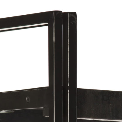 vidaXL Libreria a 3 Ripiani 40x30x80cm Nero in Legno Massello di Mango