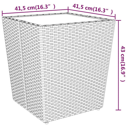 vidaXL Set Bistrot Giardino 5 pz Polyrattan e Vetro Temperato Marrone