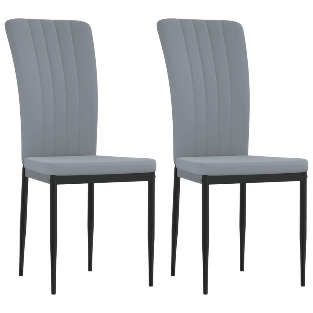 vidaXL Sedie da Pranzo 2 pz Grigio Chiaro in Velluto
