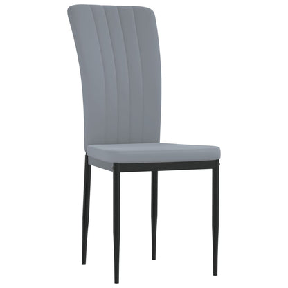 vidaXL Sedie da Pranzo 2 pz Grigio Chiaro in Velluto