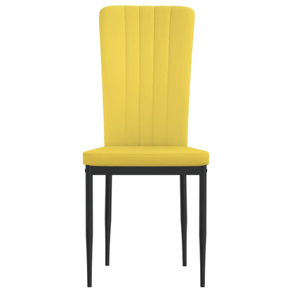 vidaXL Sedie da Pranzo 2 pz Giallo Senape in Velluto