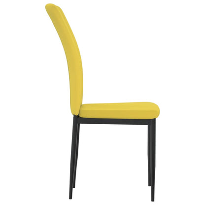 vidaXL Sedie da Pranzo 2 pz Giallo Senape in Velluto