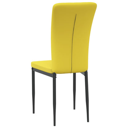 vidaXL Sedie da Pranzo 2 pz Giallo Senape in Velluto