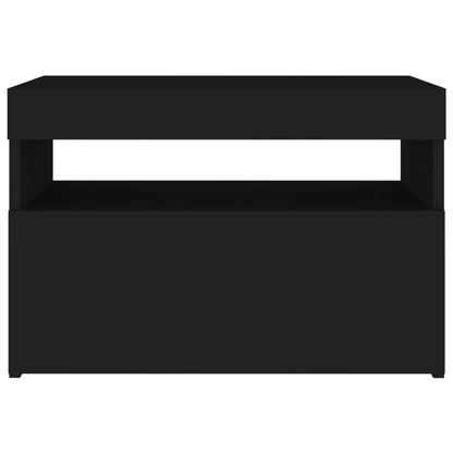 vidaXL Mobile Porta TV con Luci LED Nero 60x35x40 cm