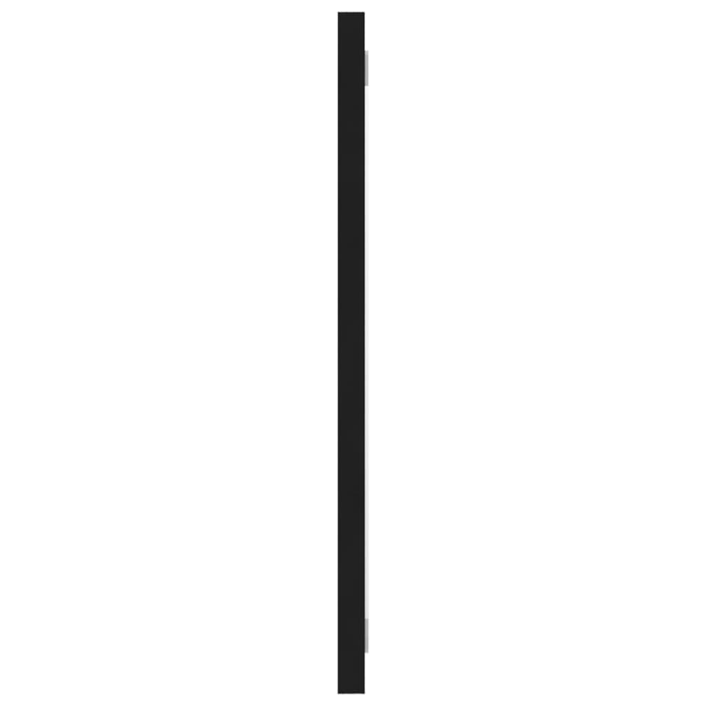 vidaXL Specchio da Bagno Nero 100x1,5x37 cm in Legno Multistrato