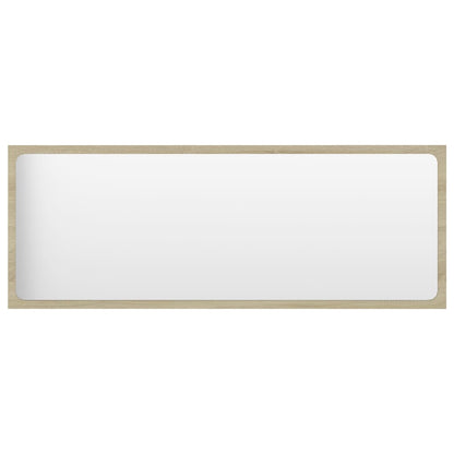 vidaXL Specchio da Bagno Rovere Sonoma 100x1,5x37 cm Legno Multistrato