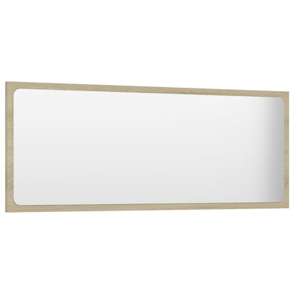 vidaXL Specchio da Bagno Rovere Sonoma 100x1,5x37 cm Legno Multistrato
