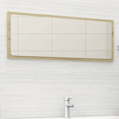 vidaXL Specchio da Bagno Rovere Sonoma 100x1,5x37 cm Legno Multistrato