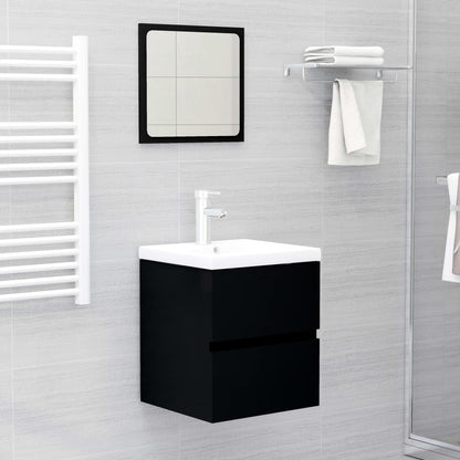 vidaXL Mobile Lavabo Nero 41x38,5x45 cm in Legno Multistrato