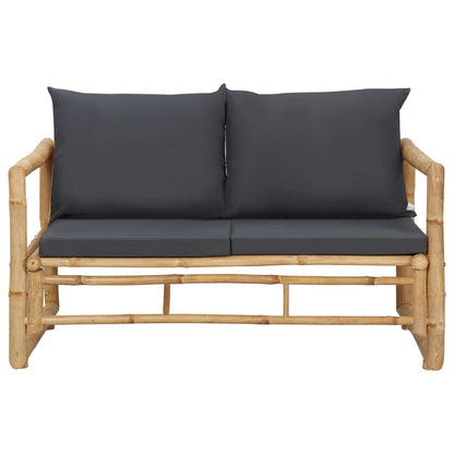 vidaXL Panca da Giardino con Cuscini 115 cm in Bambù