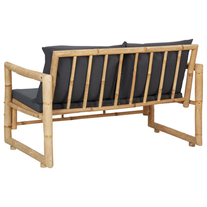 vidaXL Panca da Giardino con Cuscini 115 cm in Bambù