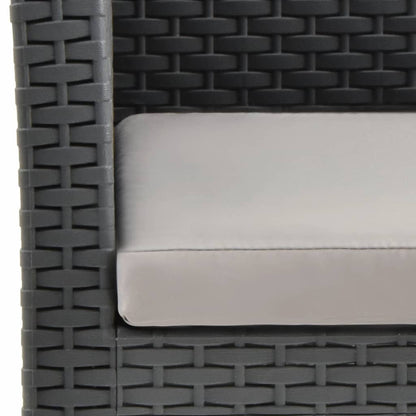 vidaXL Sedia a Sdraio da Giardino con Cuscino in Rattan PP Antracite