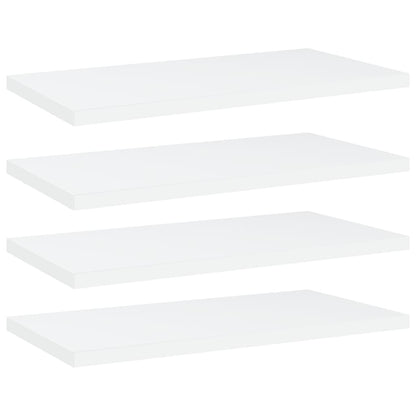 vidaXL Ripiani per Libreria 4pz Bianchi 40x20x1,5 cm Legno Multistrato