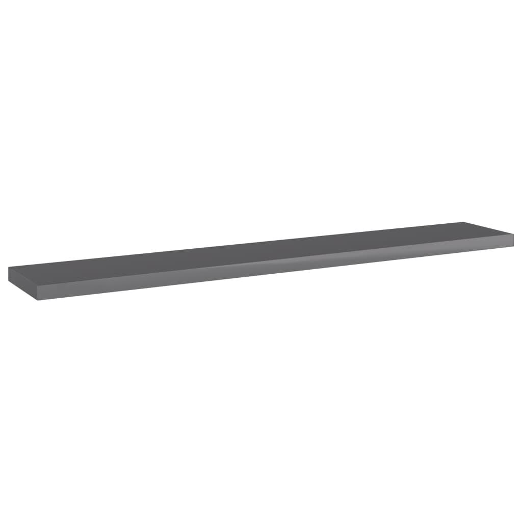vidaXL Ripiani per Libreria 4pz Grigio Lucido 60x10x1,5cm Multistrato