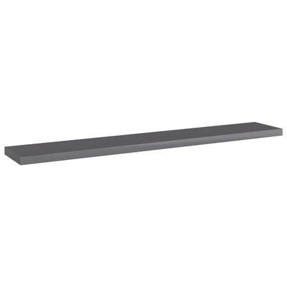 vidaXL Ripiani per Libreria 4pz Grigio Lucido 60x10x1,5cm Multistrato