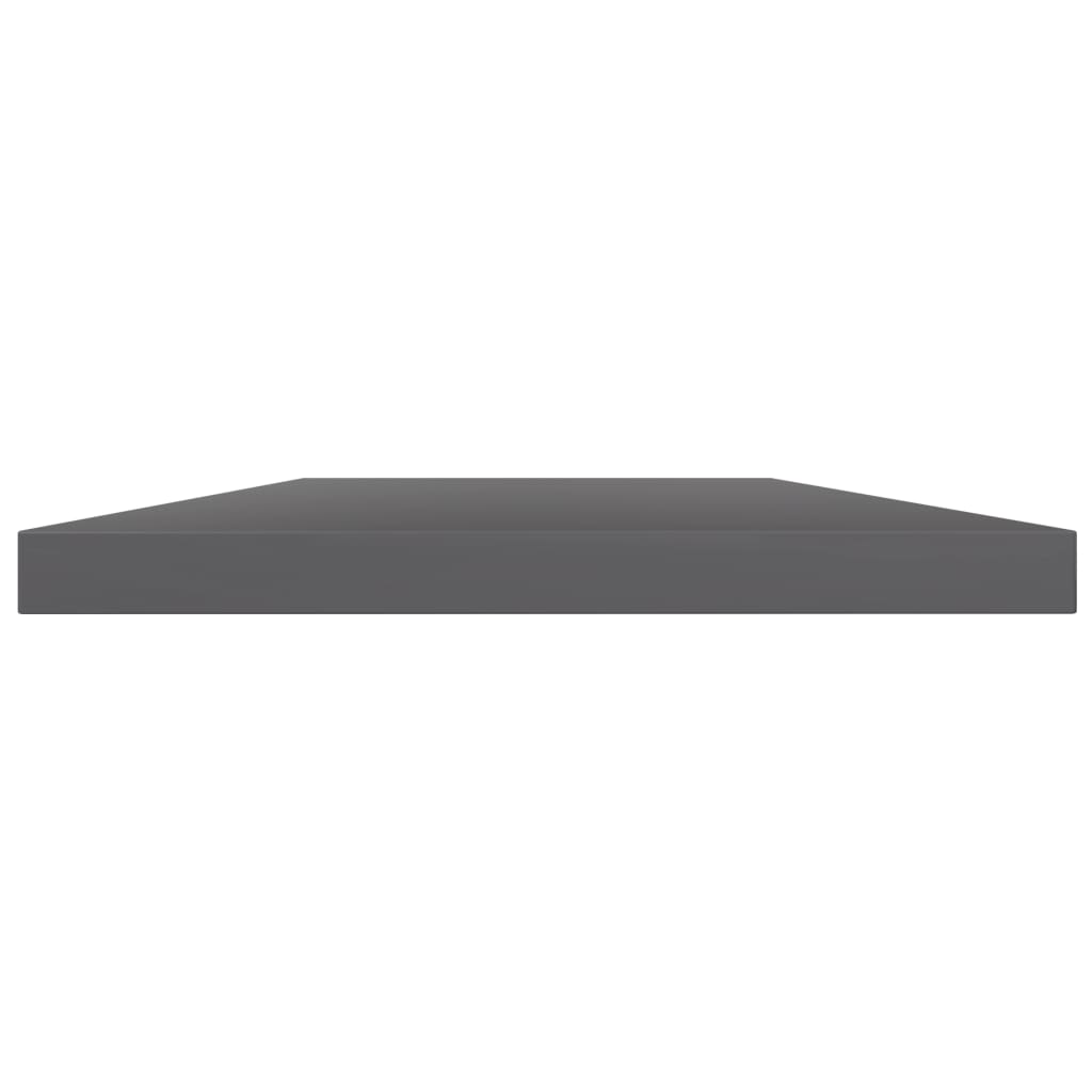 vidaXL Ripiani per Libreria 4pz Grigio Lucido 60x10x1,5cm Multistrato