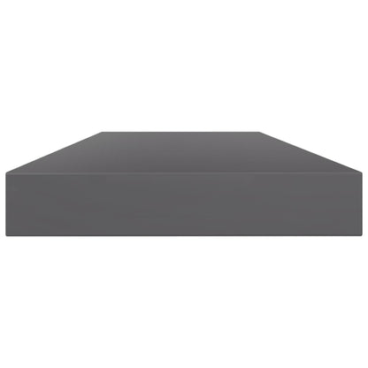 vidaXL Ripiani per Libreria 4pz Grigio Lucido 80x10x1,5cm Multistrato