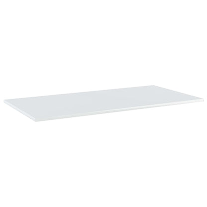 vidaXL Ripiani per Libreria 4 pz Bianco Lucido 80x30x1,5cm Multistrato