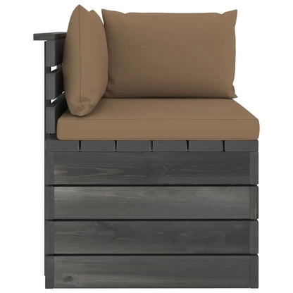 vidaXL Divano Angolare da Giardino su Pallet con Cuscini Legno di Pino VIDAXL