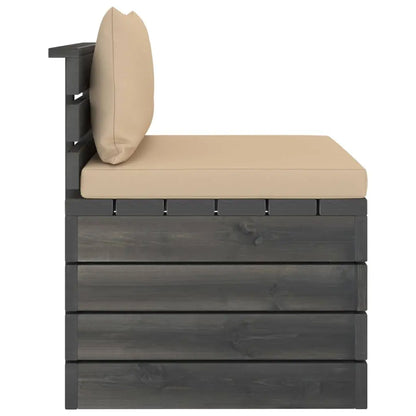 vidaXL Set Divani da Giardino su Pallet 2 pz con Cuscini Massello Pino VIDAXL