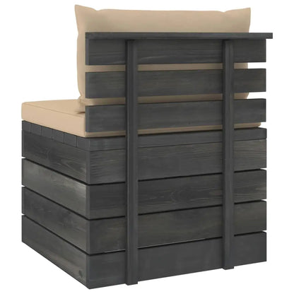 vidaXL Set Divani da Giardino su Pallet 2 pz con Cuscini Massello Pino VIDAXL