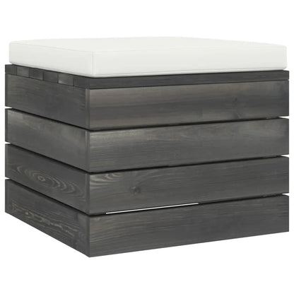 vidaXL Pouf da Giardino su Pallet con Cuscino in Legno di Pino VIDAXL